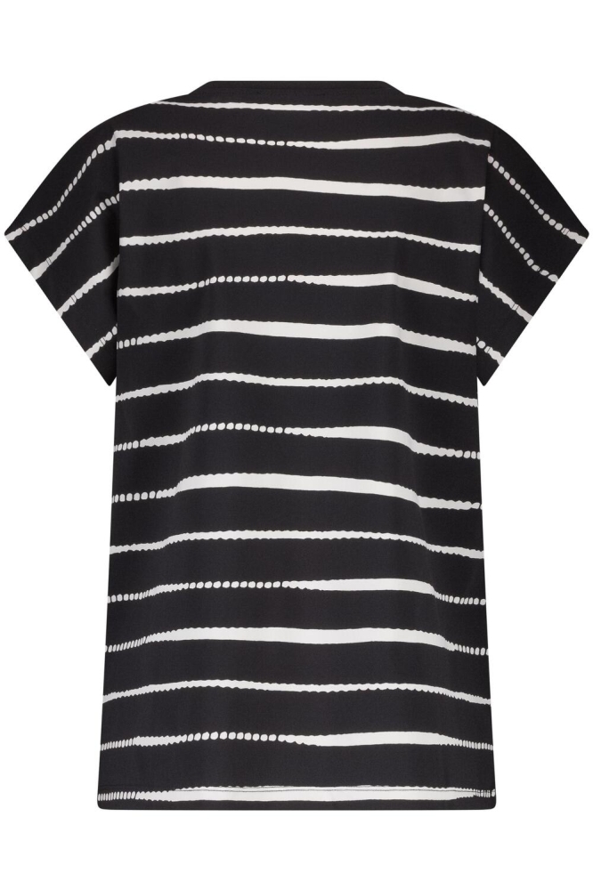 KAT T SHIRT L21 506 2560 PAINTED STRIPE BLACK